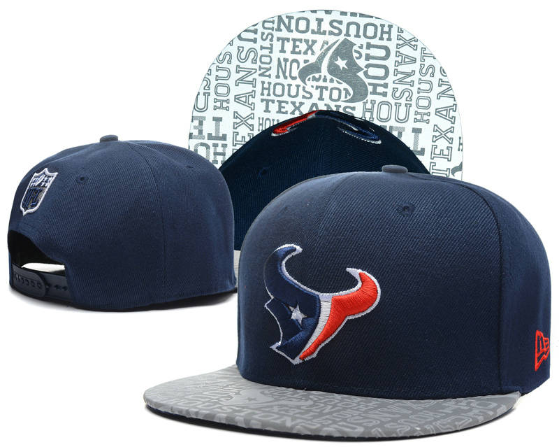 Houston Texans 2014 Draft Reflective Blue Snapback Hat SD 0613